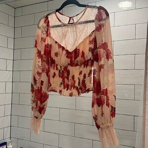 Free people lace blouse XS
